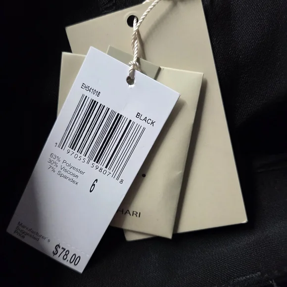 NWT Elie Tahari Women's Classic Black Dress Pants - Picture 6 of 6